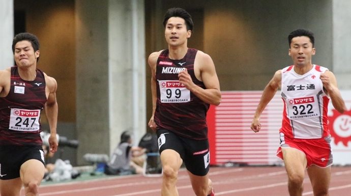 飯塚が余裕をもって明日の決勝へ【男子200m】