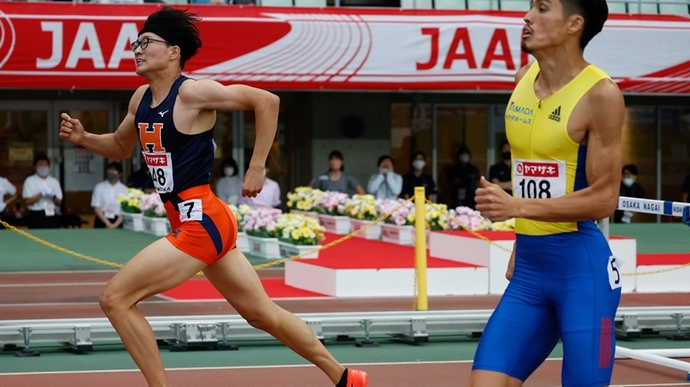 安部に競り勝った黒川【男子400mH】