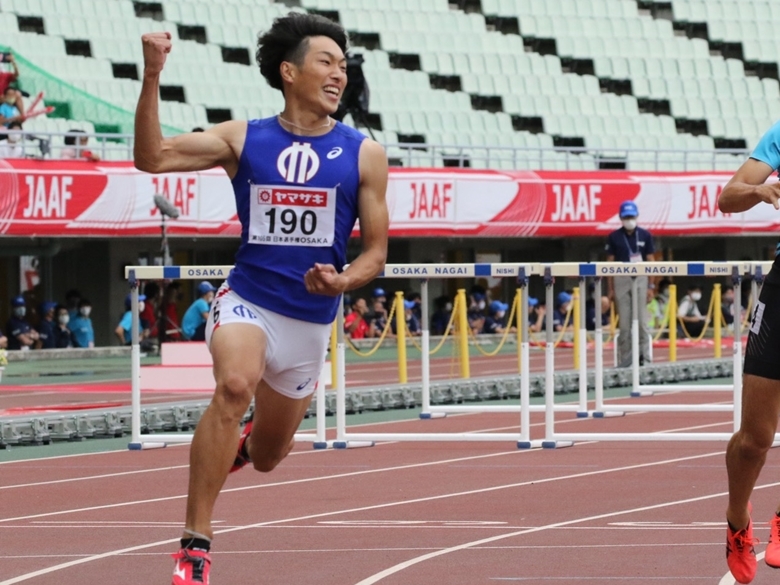 泉谷が日本新で初の戴冠【男子110mH】