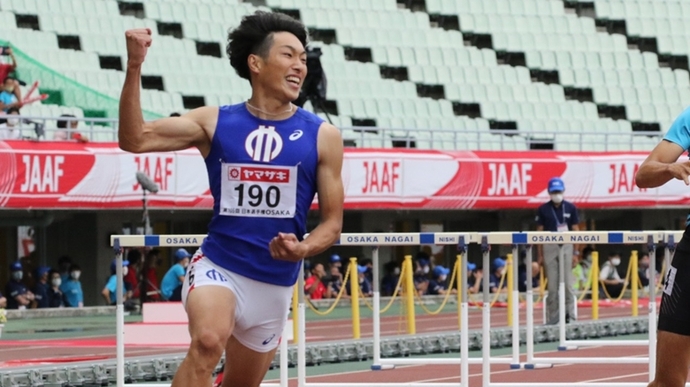 泉谷が日本新で初の戴冠【男子110mH】