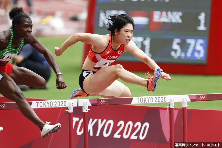 【東京オリンピック】女子100mハードル予選・青木益未（七十七銀行）