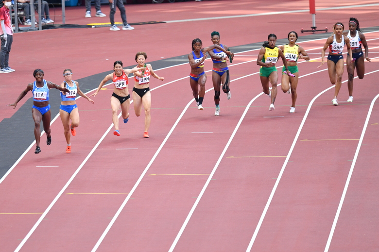 【東京オリンピック】女子4×100mリレー予選・青山華依／兒玉芽生／齋藤愛美／鶴田玲美