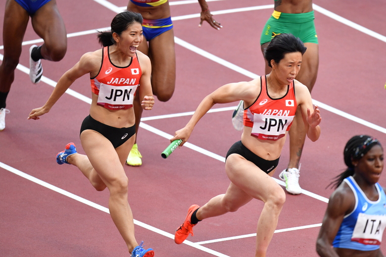 【東京オリンピック】女子4×100mリレー予選・青山華依／兒玉芽生／齋藤愛美／鶴田玲美