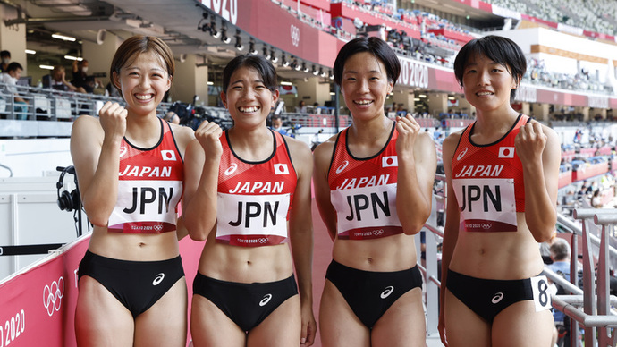 【東京オリンピック】女子4×100mリレー予選・青山華依／兒玉芽生／齋藤愛美／鶴田玲美