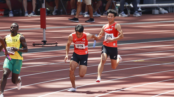 【東京オリンピック】男子4×100mリレー予選・多田修平／山縣亮太／桐生祥秀／小池祐貴