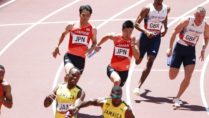 【東京オリンピック】男子4×100mリレー予選・多田修平／山縣亮太／桐生祥秀／小池祐貴