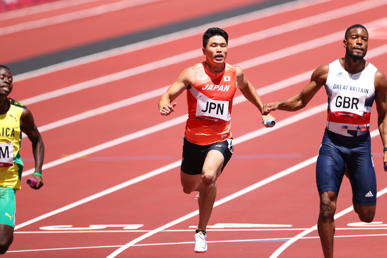 【東京オリンピック】男子4×100mリレー予選・多田修平／山縣亮太／桐生祥秀／小池祐貴