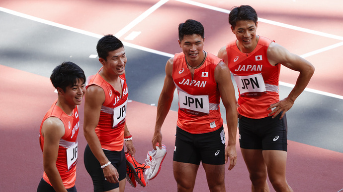 【東京オリンピック】男子4×100mリレー予選・多田修平／山縣亮太／桐生祥秀／小池祐貴