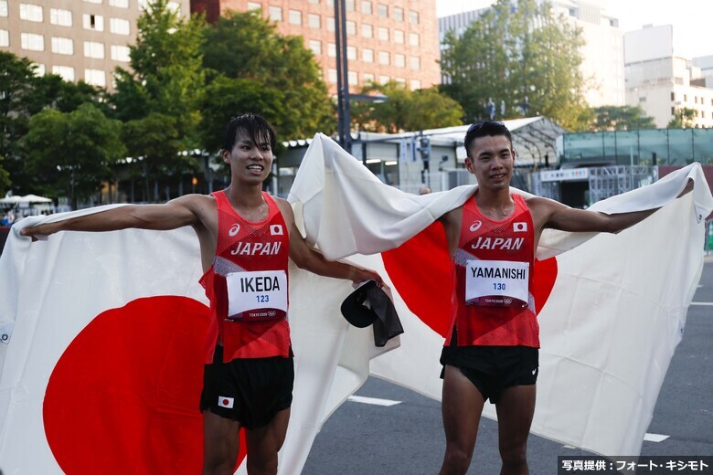 【東京オリンピック】男子20km競歩決勝・池田向希（銀メダル）／山西利和（銅メダル）