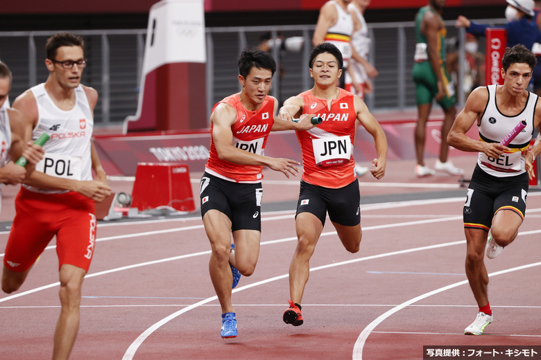 【東京オリンピック】男子4×400mリレー決勝・伊東利来也／川端魁人／佐藤拳太郎／鈴木碧斗