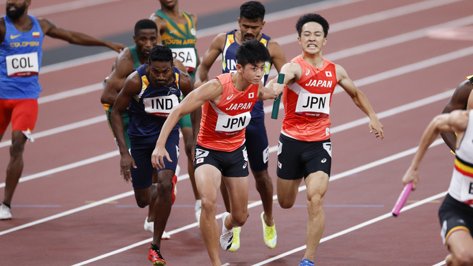 【東京オリンピック】男子4×400mリレー決勝・伊東利来也／川端魁人／佐藤拳太郎／鈴木碧斗