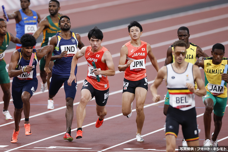 【東京オリンピック】男子4×400mリレー決勝・伊東利来也／川端魁人／佐藤拳太郎／鈴木碧斗