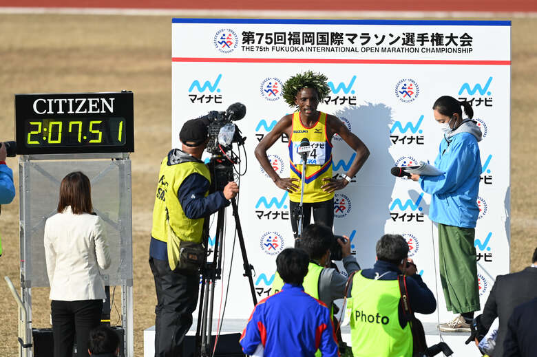 【JMCシリーズ 最後の福岡国際マラソン】優勝インタビュー