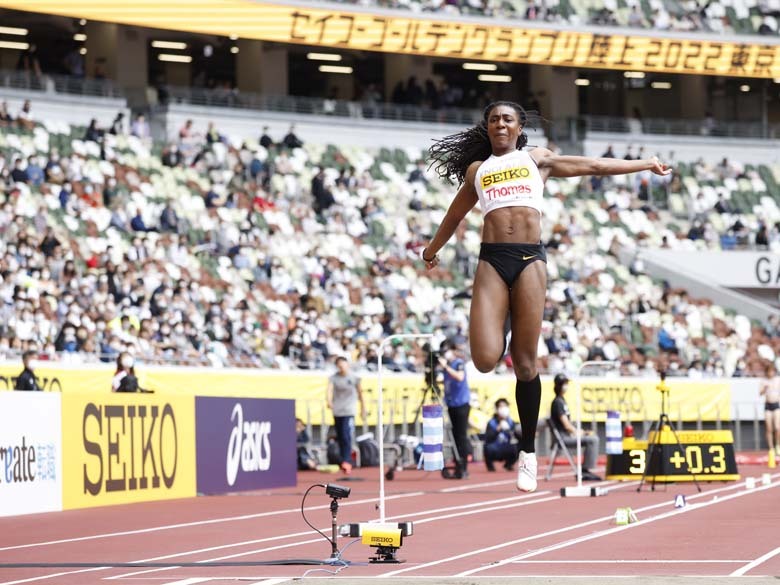【セイコーゴールデングランプリ2022】女子走幅跳2位はジャヒーシャ・トーマス選手