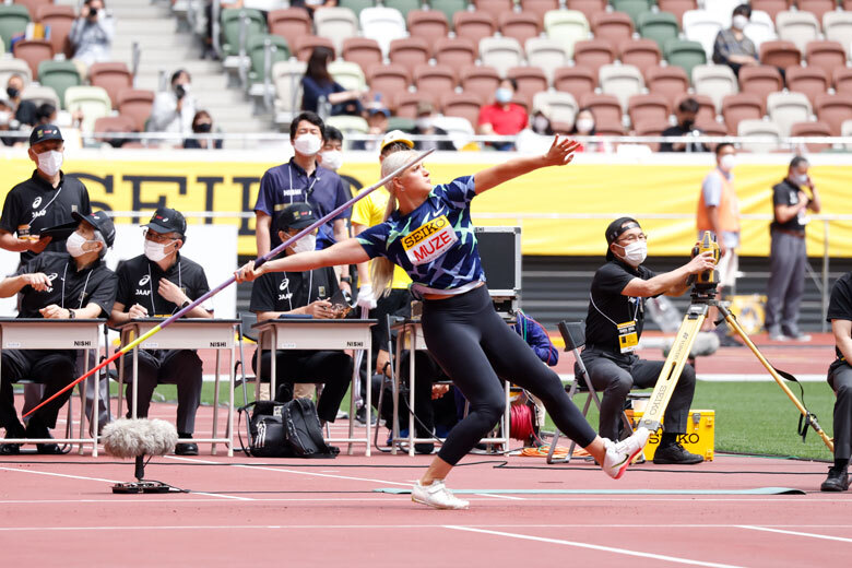 【セイコーゴールデングランプリ2022】女子やり投、2位はリナ・ムゼ選手