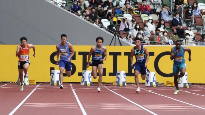 【セイコーゴールデングランプリ2022】注目の男子100m予選、Heat 1がスタート！