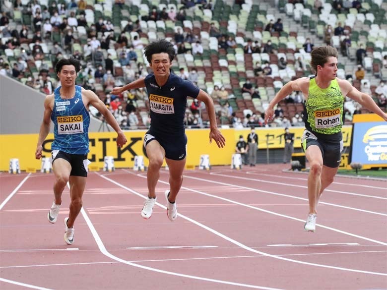 【セイコーゴールデングランプリ2022】男子100m決勝、４位の栁田大輝選手