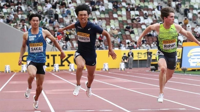 【セイコーゴールデングランプリ2022】男子100m決勝、４位の栁田大輝選手
