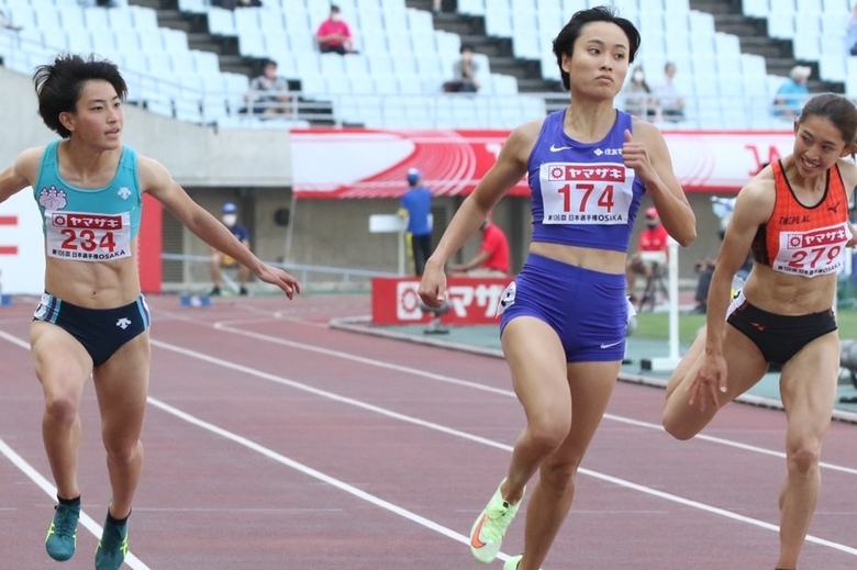 3大会ぶりの制覇を狙う御家瀬緑が予選3組を首位通過【女子100m】