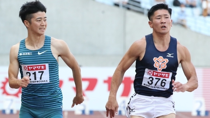 予選1組トップは林拓優、多田修平が2着で準決勝進出【男子100m】