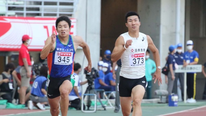 予選2組は伊藤孝太郎が1着、桐生祥秀は2着で今夜の準決勝へ【男子100m】