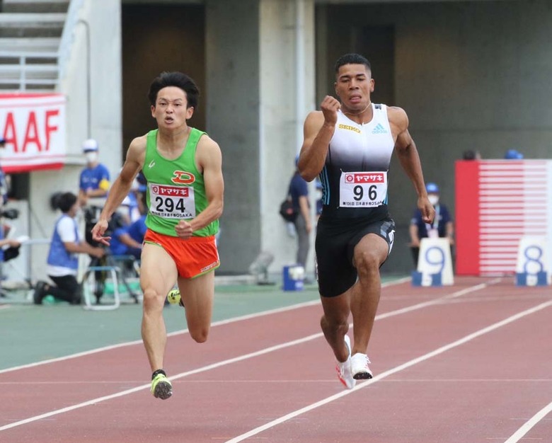 予選7組はデーデーブルーノがトップで準決勝へ【男子100m】