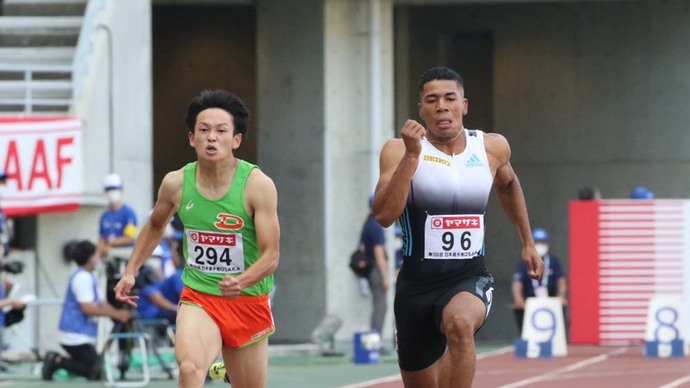 予選7組はデーデーブルーノがトップで準決勝へ【男子100m】