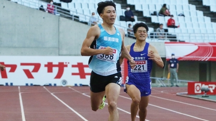 佐藤風雅が予選2組を1位通過。決勝進出を決めた【男子400m】