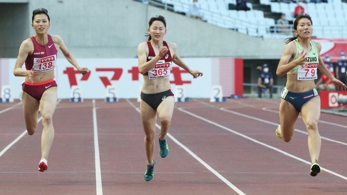 3連覇を狙うが兒玉芽生が、準決勝2組を制する【女子100m】