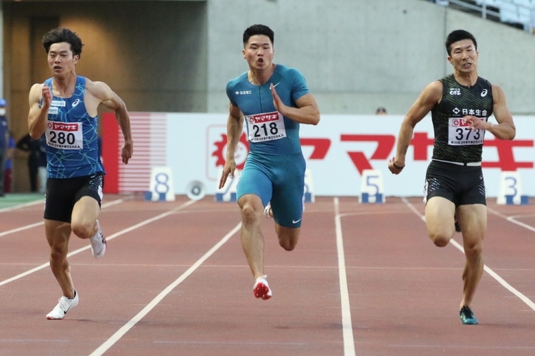 小池祐貴が準決勝1組をトップ通過【男子100m】