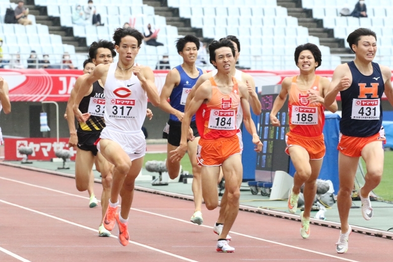 予選1組を制した金子魅玖人【男子800ｍ】