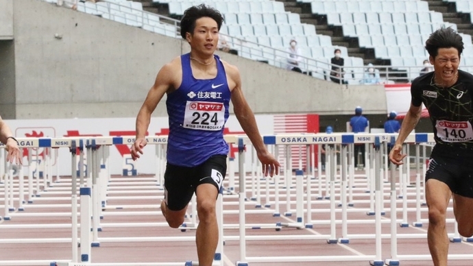 一番乗りで決勝進出を決めた泉谷駿介【男子110ｍH】