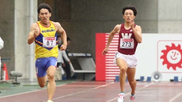 雨中の予選2組は鈴木涼太が1着【男子200m】