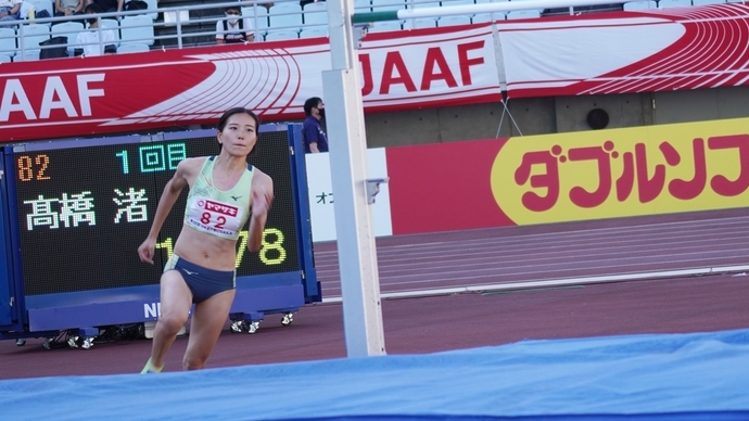 1m76を唯一クリアした髙橋渚が初優勝【女子走高跳】