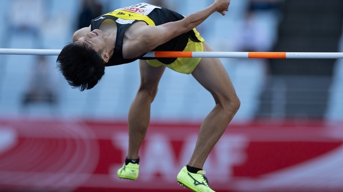 【大会1日目】優勝した真野友博の跳躍【男子走高跳】