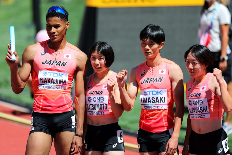 【オレゴン世界選手権】中島佑気ジョセフ ・松本奈菜子・岩崎立来・小林茉由／混合4x400mリレー予選