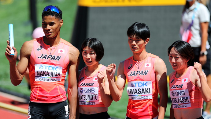 【オレゴン世界選手権】中島佑気ジョセフ ・松本奈菜子・岩崎立来・小林茉由／混合4x400mリレー予選