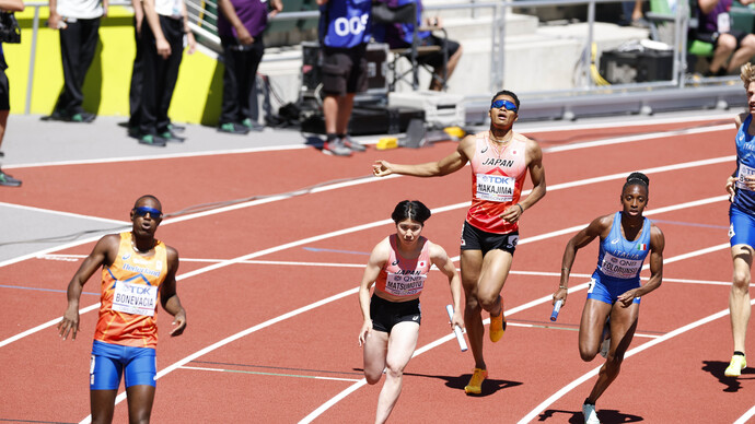 【オレゴン世界選手権】1走・中島佑気ジョセフ→2走・松本奈菜子／混合4x400mリレー予選