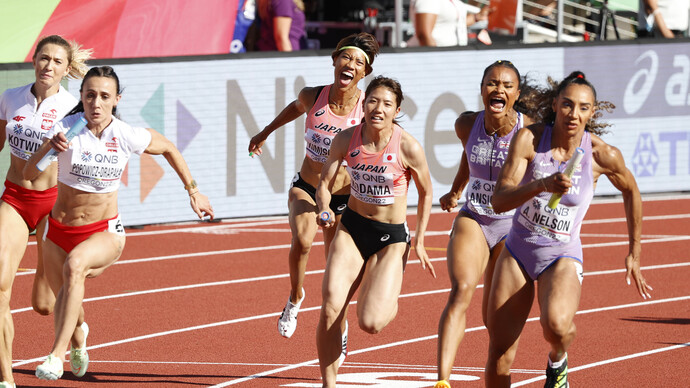 【オレゴン世界選手権】日本新記録！／女子4x100ｍリレー予選