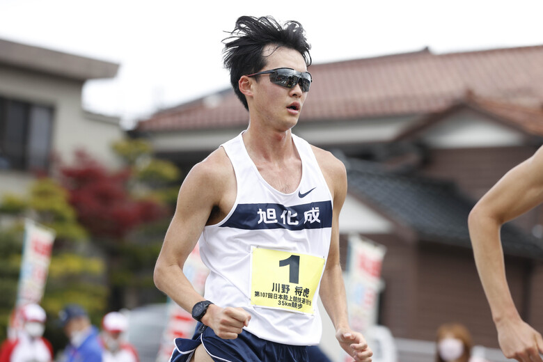 【日本選手権35km競歩】男子35km競歩第3位　川野将虎（旭化成）