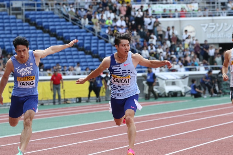 【セイコーGGP】男子100m予選2組:坂井隆一郎(大阪ガス)が10秒08