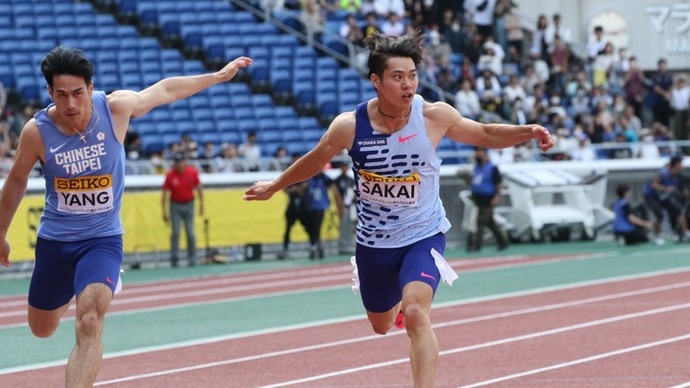 【セイコーGGP】男子100m予選2組：坂井隆一郎（大阪ガス）が10秒08