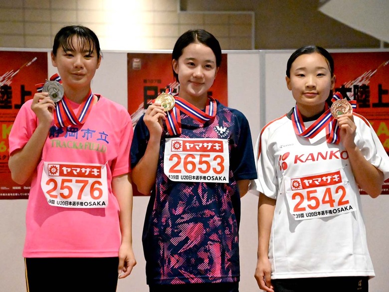 【第107回日本選手権】U20女子100m　表彰式