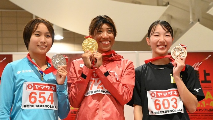 【第107回日本選手権】女子100m　表彰式