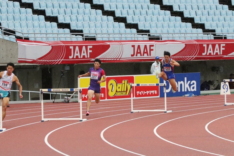 【第107回日本選手権】男子400mH 予選1組　児玉悠作が49秒37で1着