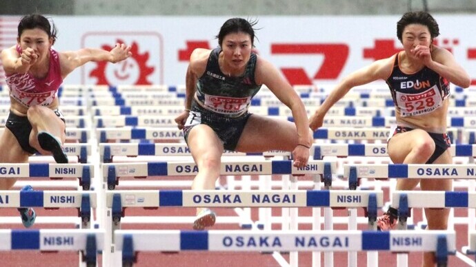 【第107回日本選手権】女子100mH 準決勝2組　ともに12.97（+0.4）をマークした福部と寺田が明日の最終決戦に進む