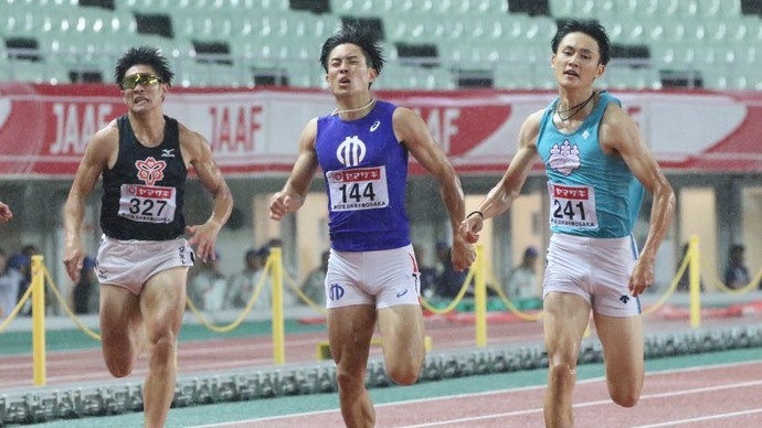 【第107回日本選手権】男子200m　鵜澤飛羽が自己新記録となる20秒32で初優勝を果たす