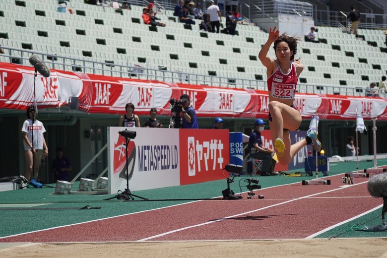 【第107回日本選手権】女子三段跳 森本麻里子(内田建設AC)が日本記録更新!