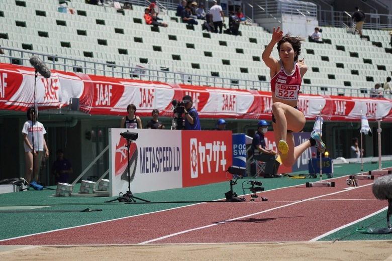 【第107回日本選手権】女子三段跳　森本麻里子（内田建設AC）が日本記録更新！