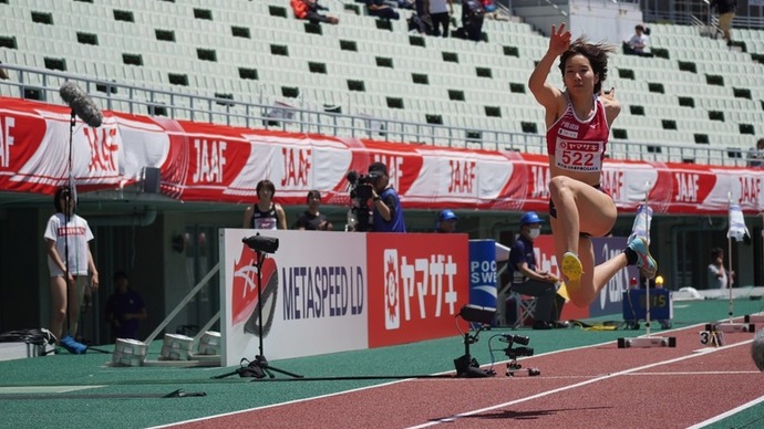 【第107回日本選手権】女子三段跳　森本麻里子（内田建設AC）が日本記録更新！